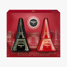 Coffret 2 mini-Tours Eiffel - perles de chocolat au lait et chocolat noir Maxim’s de Paris