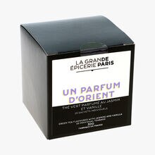 Un parfum d'Orient - Thé vert parfumé au jasmin et vanille 15 sachets individuels La Grande Épicerie de Paris