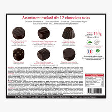 Assortiment exclusif de 12 chocolats noirs Maxim's