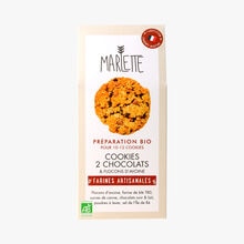 Préparation Bio pour cookies 2 chocolats & flocons d'avoine Marlette