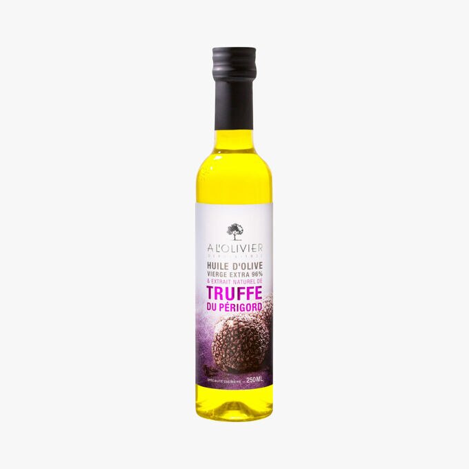 Huile d'olive vierge extra et extrait naturel de truffe du Périgord A l'Olivier