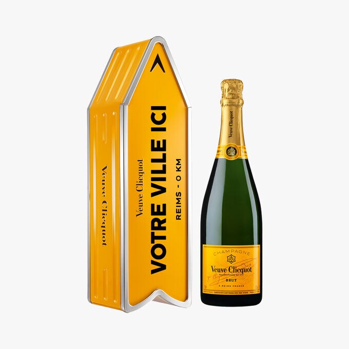 Veuve Clicquot Yellow Label Brut Champagne Arrow Gift Tin