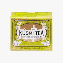 Thé vert à l'amande boîte de 20 sachets Kusmi Tea