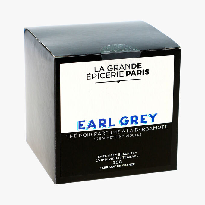 Earl Grey thé noir parfumé à la bergamote 15 sachets individuels La Grande Épicerie de Paris
