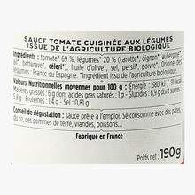 Sauce tomate bio aux légumes cuisinés La Grande Épicerie de Paris