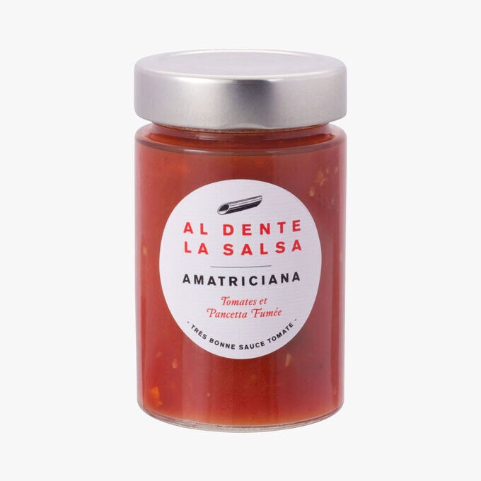 L'Amatriciana, tomates et pancetta fumée Al dente la salsa