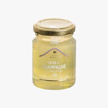 Champagne jelly with gold flakes Francis Miot