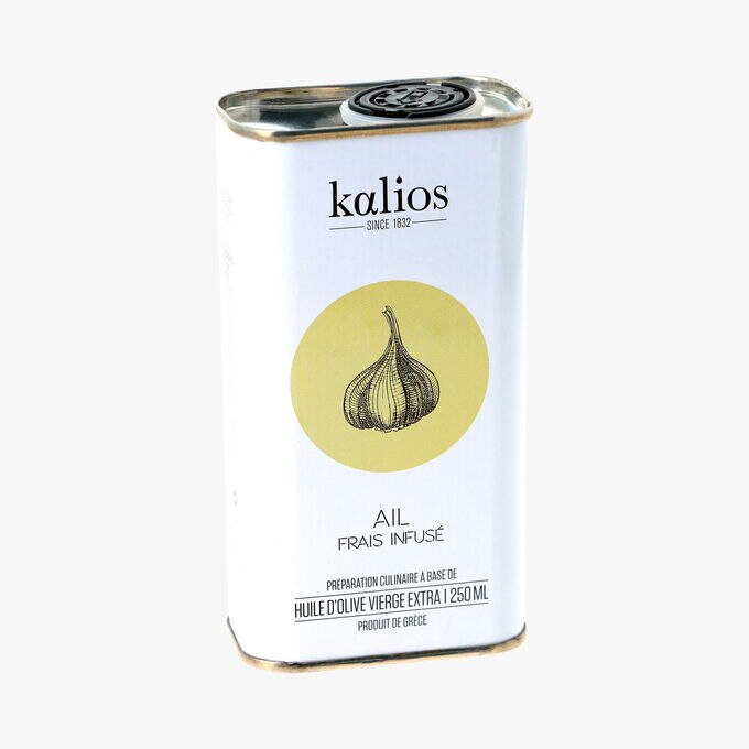Huile d'olive vierge extra - Ail frais infusé Kalios