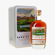 Whisky Arran, Brodick Bay, The Explorers Series, single malt, 20 ans, sous coffret en métal Arran