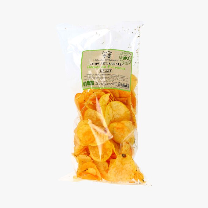 Chips artisanales, herbes de Provence, n°004, bio Family Chips