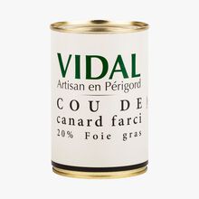 Cou de canard farci 20% foie gras Vidal