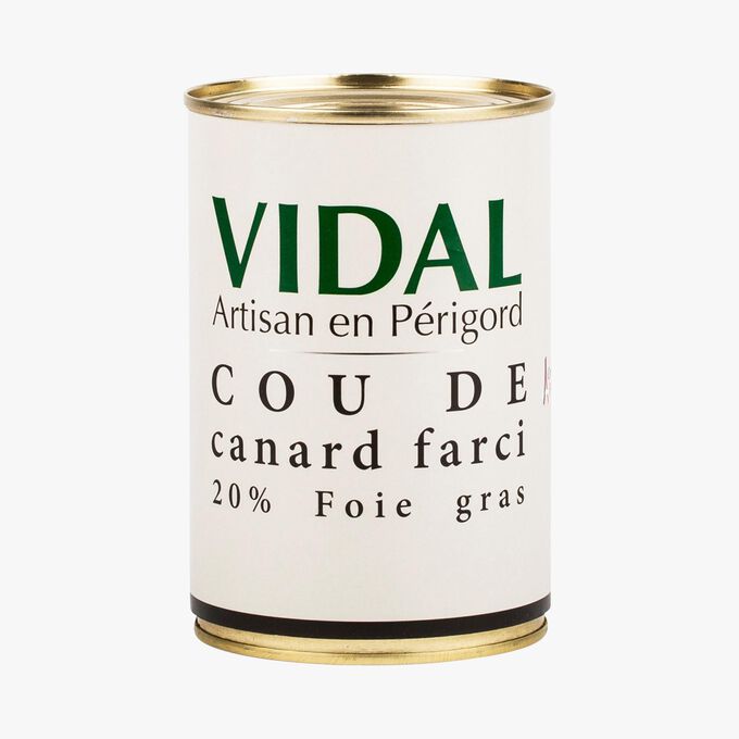 Cou de canard farci 20% foie gras Vidal