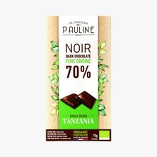 Noir 70 %, pure origine Tanzanie Les Chocolats de Pauline