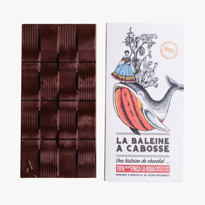 Chocolat noir, Finca la rioja, 70 % cacao La Baleine à Cabosse