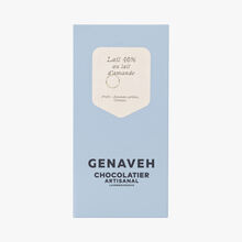 Tablette de chocolat à la boisson végétale à base d'amande 46 % de cacao Genaveh