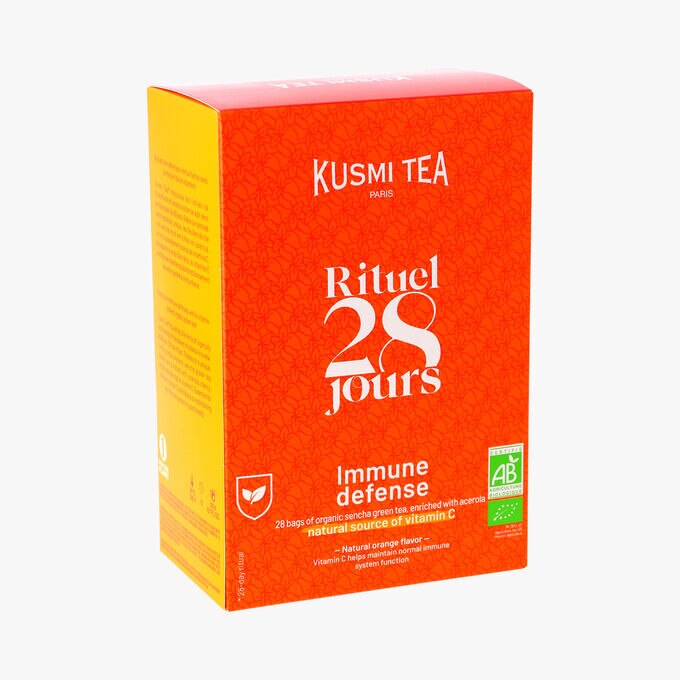 Rituel 28 jours - 28 sachets de thé vert sencha bio, enrichi en acérola Kusmi Tea