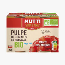 Pulpe de tomates en morceaux bio sans sel ajouté Mutti