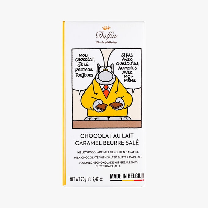 Tablette de chocolat Le Chat, lait-caramel Dolfin