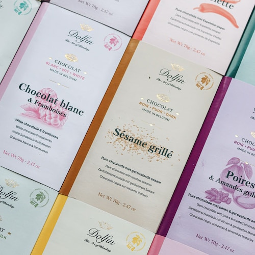 carr&eacute;s de chocolat noir Dolfin