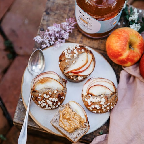 Muffins moelleux pomme-cacahuète