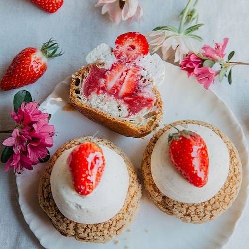 Les choux &agrave; la fraise
