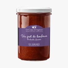 Confiture fraises, rhubarbe - Un pot de bonheur La Cour d'Orgères