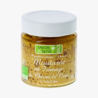 Moutarde bio au fromage de chèvre et noix  - Préparation culinaire Savor & Sens