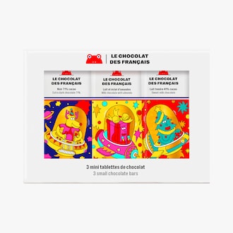 Mini tablettes de chocolat noir et lait bio Le Chocolat des Français