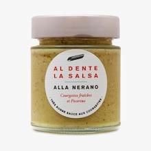 Alla nerano, courgettes fraîches et pecorino Al dente la salsa