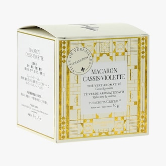 Thé vert aromatisé Macaron Cassis Violette Dammann Frères x Versailles Dammann Frères