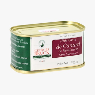 Foie gras de canard de Strasbourg 100 % morceaux - 135 g Georges Bruck