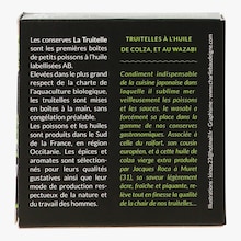 Petites truites de montagne à l’huile de colza et wazabi bio La Truitelle