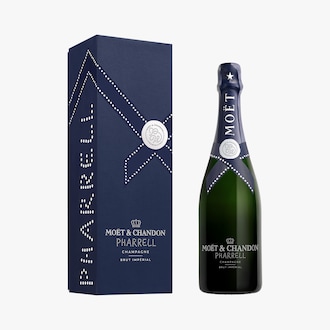 Champagne Moët & Chandon, Brut Impérial, Édition Pharrell, sous coffret Moët & Chandon