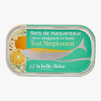 Filets de maquereaux citron bergamote et aneth Conserverie la Belle-Iloise