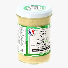Sauce bio ail et fines herbes "super fraîche" Les 3 chouettes