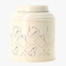 Bo&icirc;te &agrave; th&eacute; d&eacute;cor&eacute;e &eacute;crue La Grande &Eacute;picerie de Paris