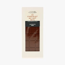 Tablette de chocolat au lait 40 % - Cacao origine Ghana La Grande &Eacute;picerie de Paris