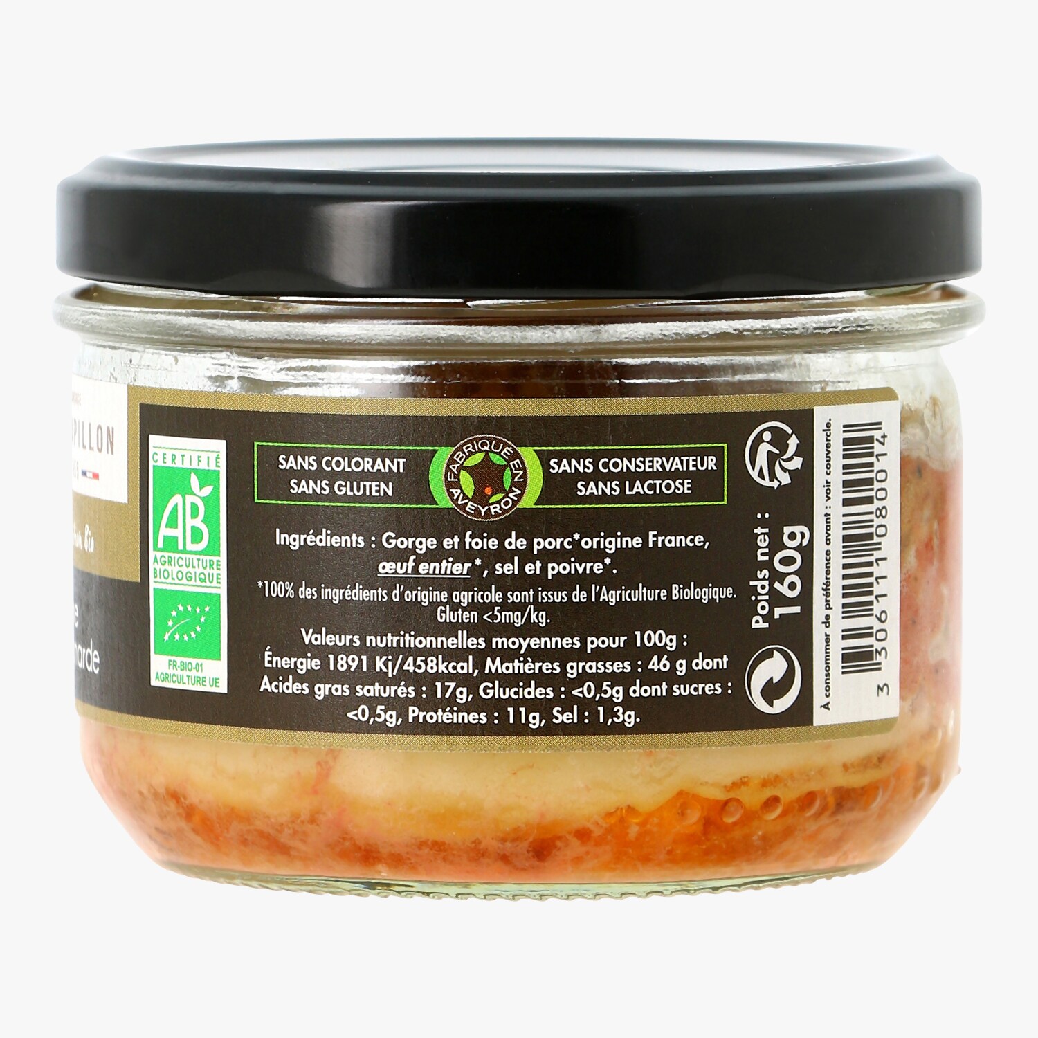 Terrine campagnarde bio Maison Papillon