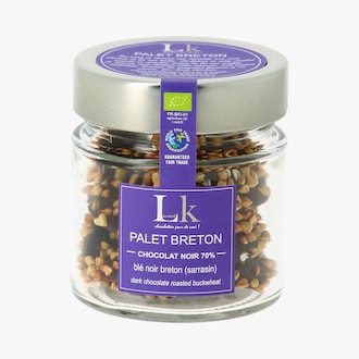 Palet breton chocolat noir 70 % blé noir breton et sarrasin Laurent K