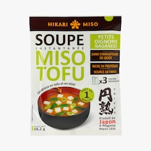 Soupe miso tofu, petits oignons naganegi Hikari