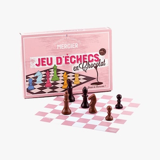 Les échecs - Jeu en chocolat pur beurre de cacao Maison Mercier