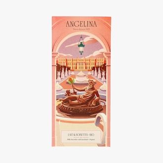 Tablette de chocolat au lait et aux noisettes bio Angelina