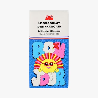 Tablette chocolat au lait tendre 41 % cacao biologique Le Chocolat des Fran&ccedil;ais