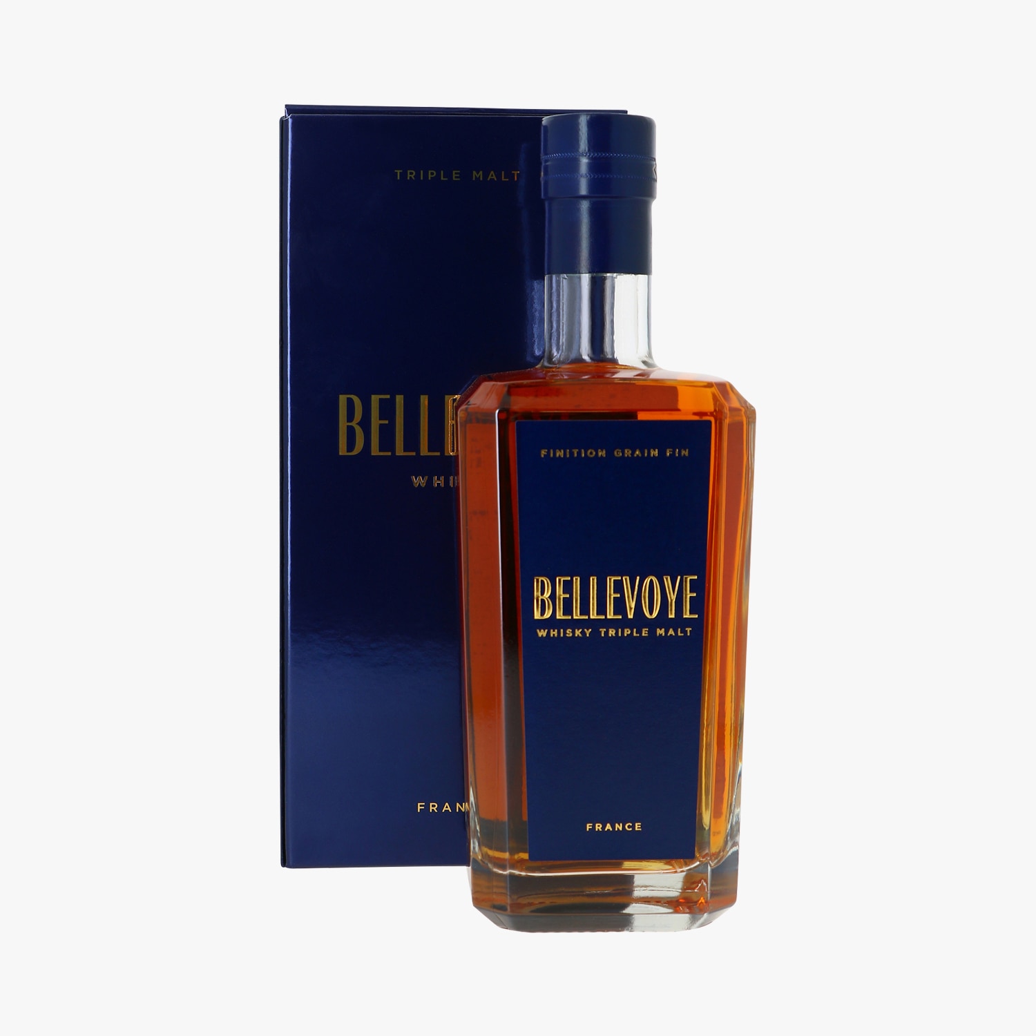 Whisky Français Triple Malt BELLEVOYE Bleu Finition Grain Fin
