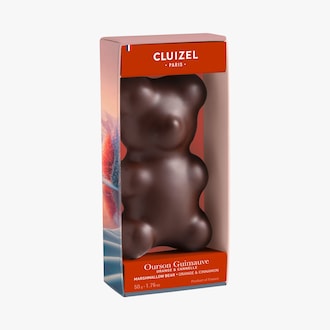 Ourson guimauve en chocolat, orange et cannelle Cluizel
