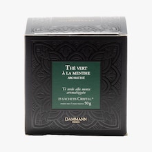 Boîte de 25 sachets de thé vert à la menthe aromatisé Dammann Frères