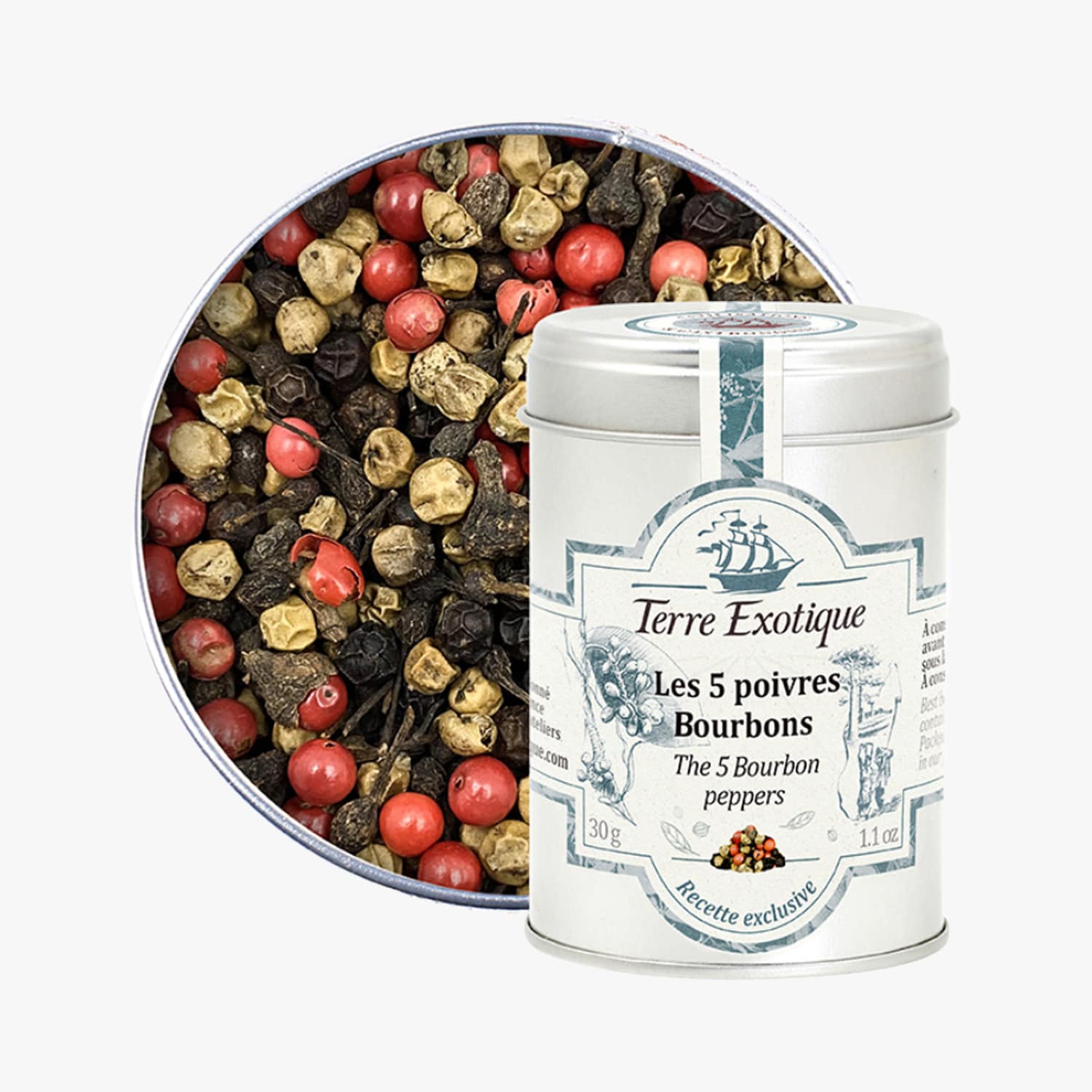 Les 5 poivres bourbons Terre Exotique