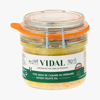 Foie gras de canard entier du Périgord truffé 5% Vidal