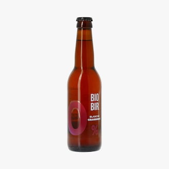 Bière sans alcool BIOBIR, blanche cranberry, biologique BIOBIR