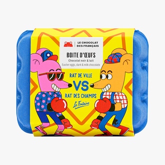 Boite d'&oelig;ufs Rat de ville vs rat des champs Le Chocolat des Fran&ccedil;ais